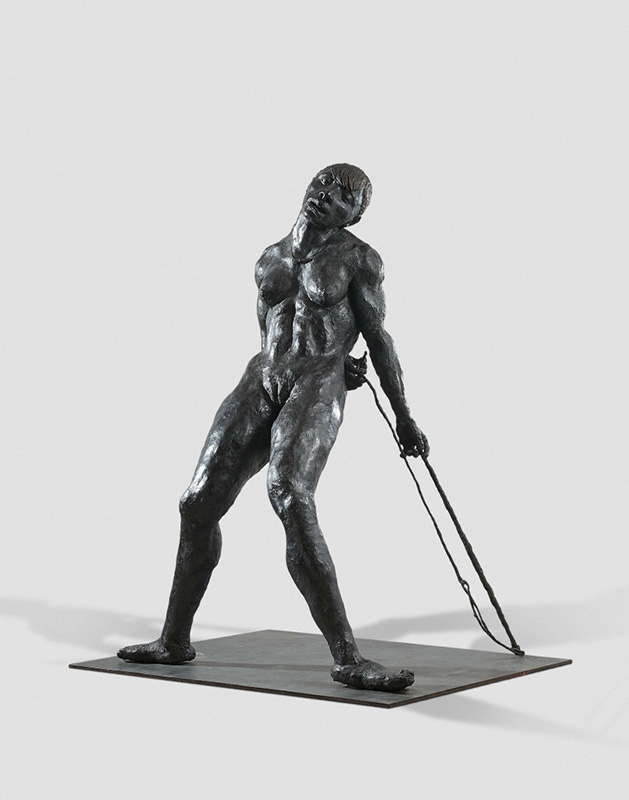 Artist: Ousmane Sow, Dancer with short hair , 91 cm,  Technique: bronze signed and numbered 3/8