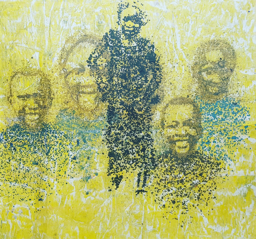 Artist: Yeanzi, 230x237 cm, melted plastic on paper mounted on panel